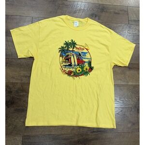 Quiksilver Pacifico La Cerveza Del Pacifico Graphic Tee Yellow XL Beach Surfwear